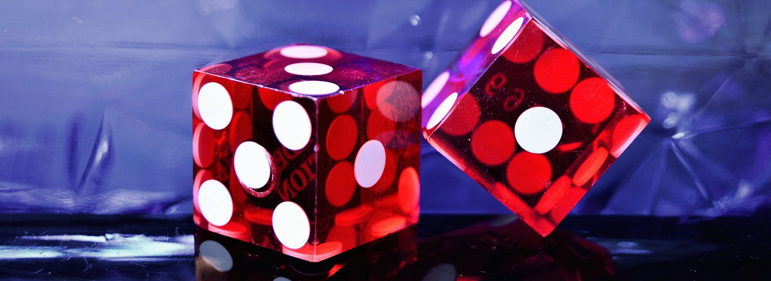 A pair of red dice.